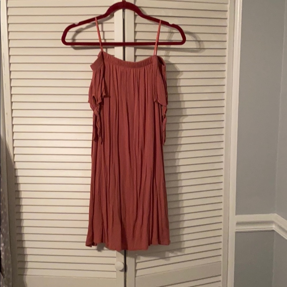 Off the shoulder pink dress